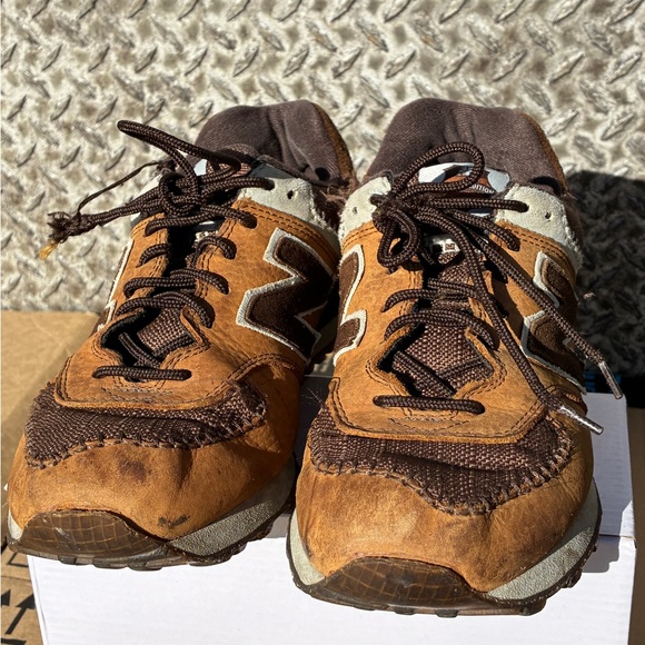 Size 8 - New Balance Chocolate Thunder Brown Silver Suede Leather  (M574LEBT) main image 4